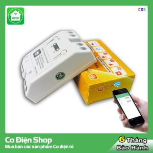 Công tắc thông minh ĐIỀU KHIỂN TỪ XA qua wifi HUNONIC DATIC 1 Kênh 500W - Cơ Điện Shop