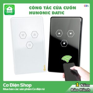 Công Tắc Cửa Cuốn Hunonic Datic Smart Door - Điều khiển từ xa bằng điện thoại - màu đen, màu trắng - Hàng chính hãng