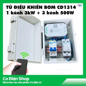 Tủ Điều Khiển Bơm Từ Xa Bằng Điện Thoại CD1314 - 1 Kênh 3kW + 3 kênh 500W - Cơ Điện Shop