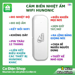 Cảm Biến Nhiệt Độ Và Độ Ẩm Wifi Hunonic - Giải Pháp Thông Minh Và Tiện Lợi Cho Môi Trường Sống Của Bạn